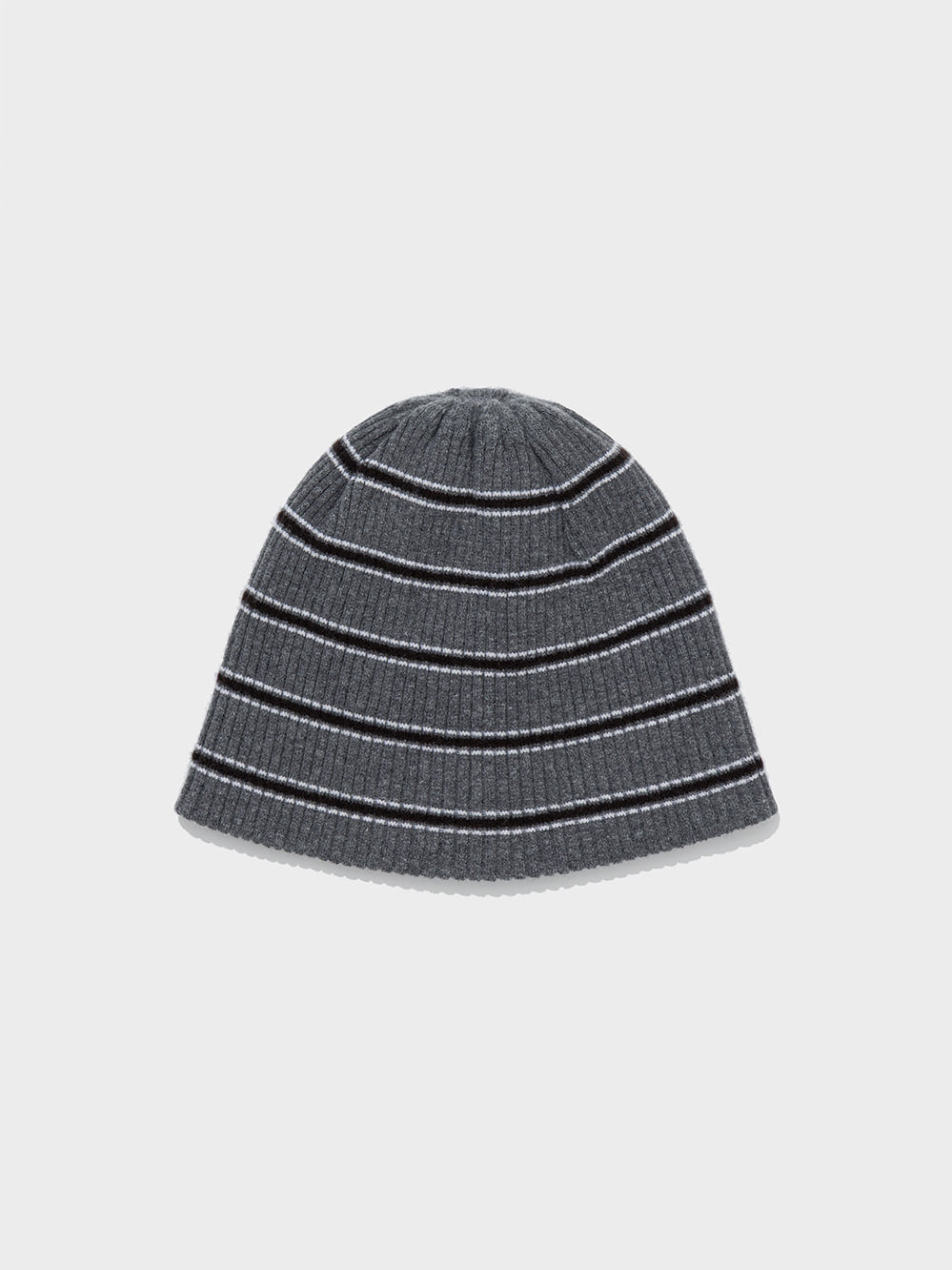 Low Classic Wool Cash Blend Striped Beanie Melange Grey