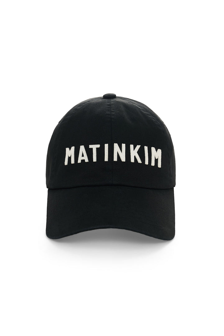 Matinkim Applique Felt Logo Ball Cap IN Black