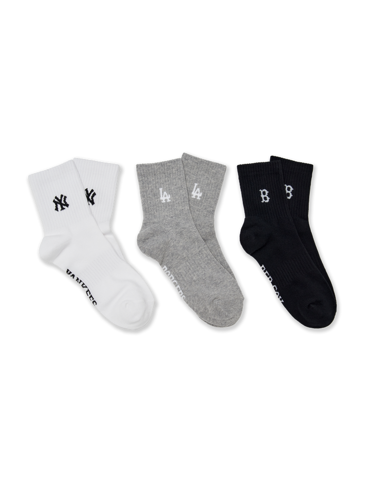 Mlb Daily Small Logo Crew Socks 3-Pair Set MLB