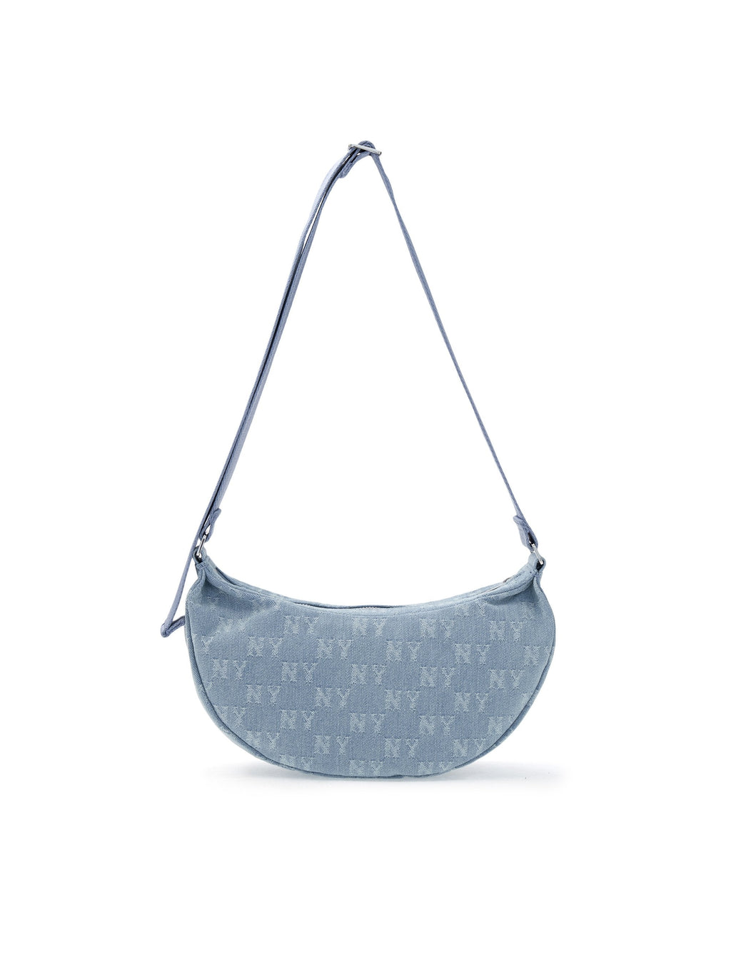 MLB Korea Classic Monogram Denim Vintage Hobo Bag
