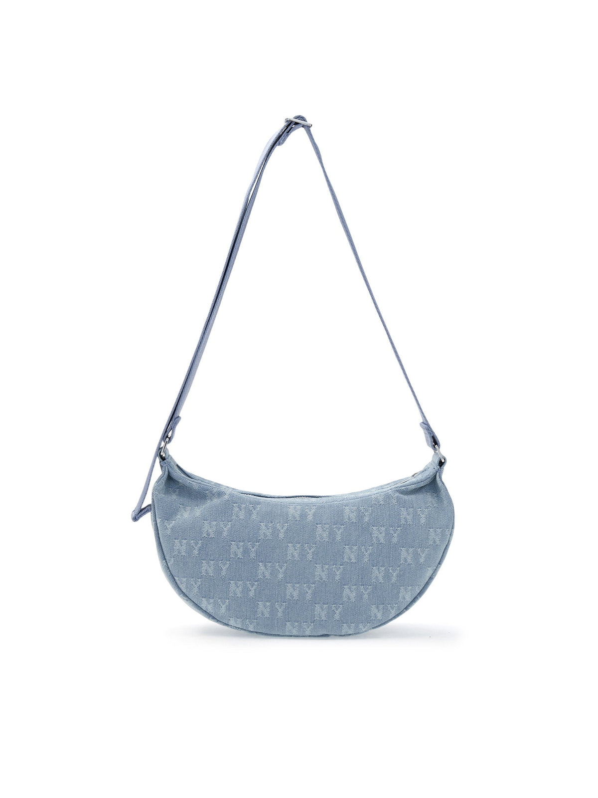 MLB Korea Classic Monogram Denim Vintage Hobo Bag