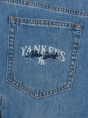 [MLB] Women's Varsity Vintage Slub Cargo 9in Denim Shorts