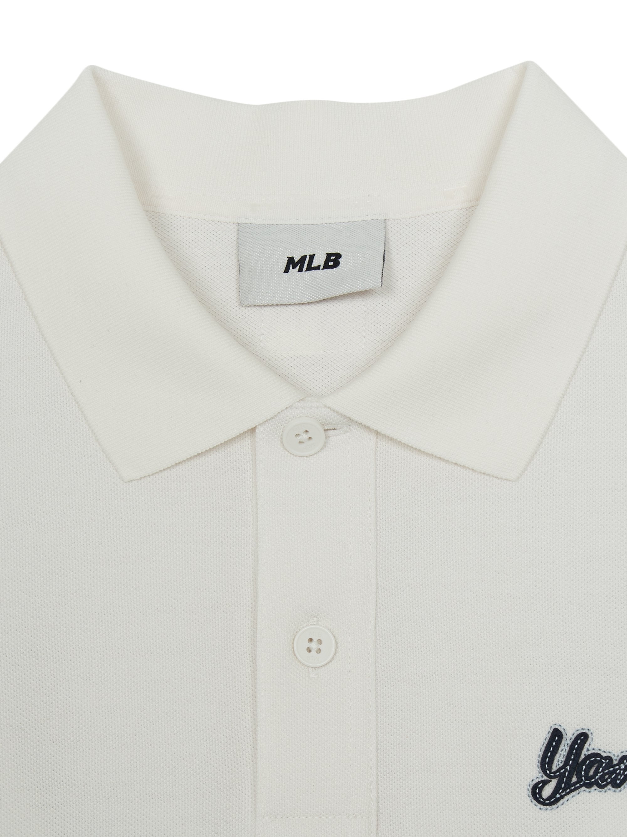 MLB Korea Varsity Small Cursive Over Fit Polo T-Shirts