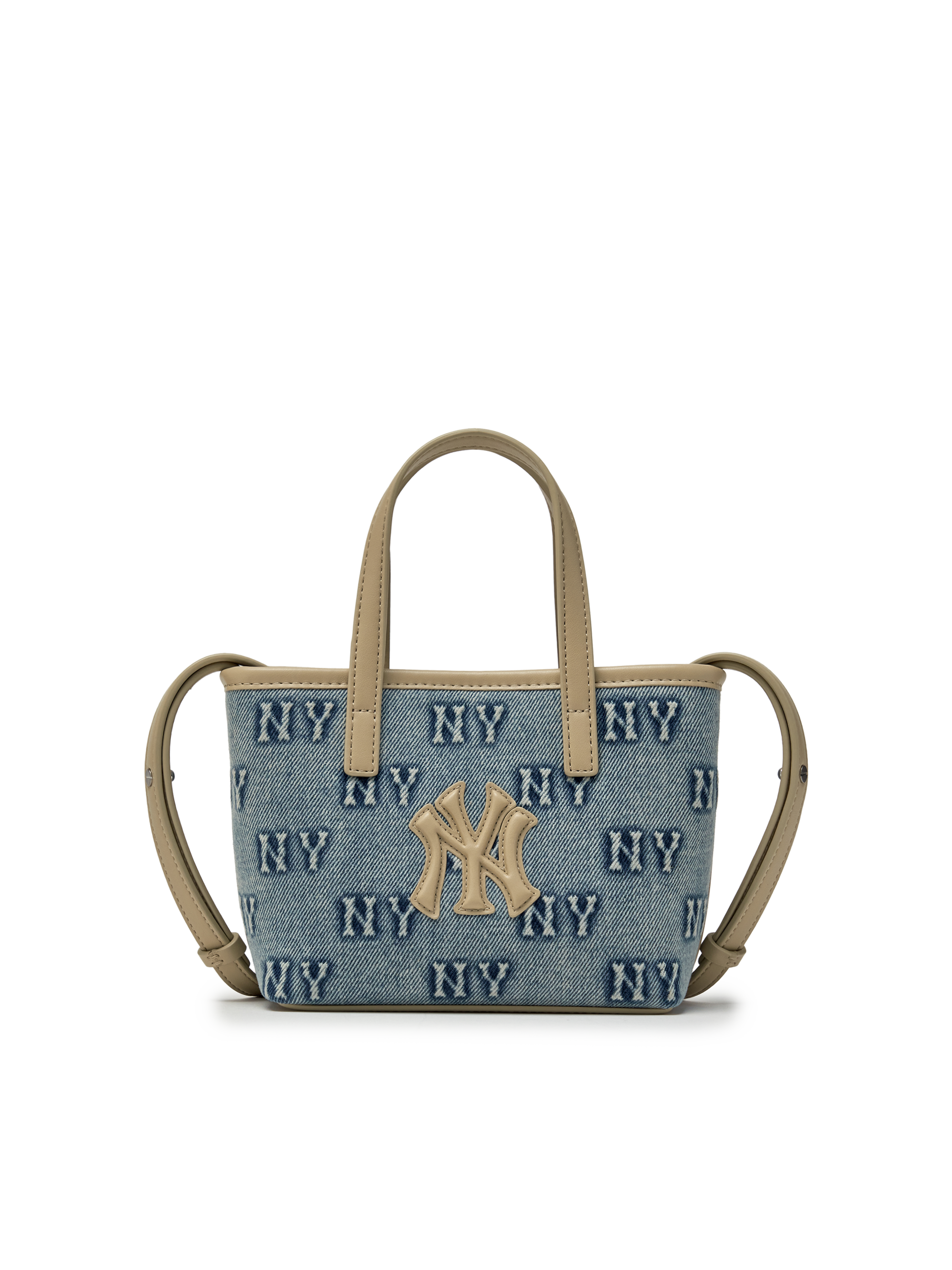 MLB Korea Classic Monogram Denim Embo Mini Cross Bag