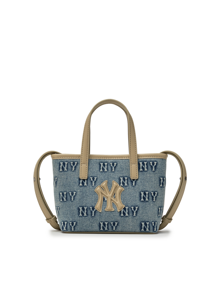 MLB Classic Monogram Denim Embo Mini Cross Bag