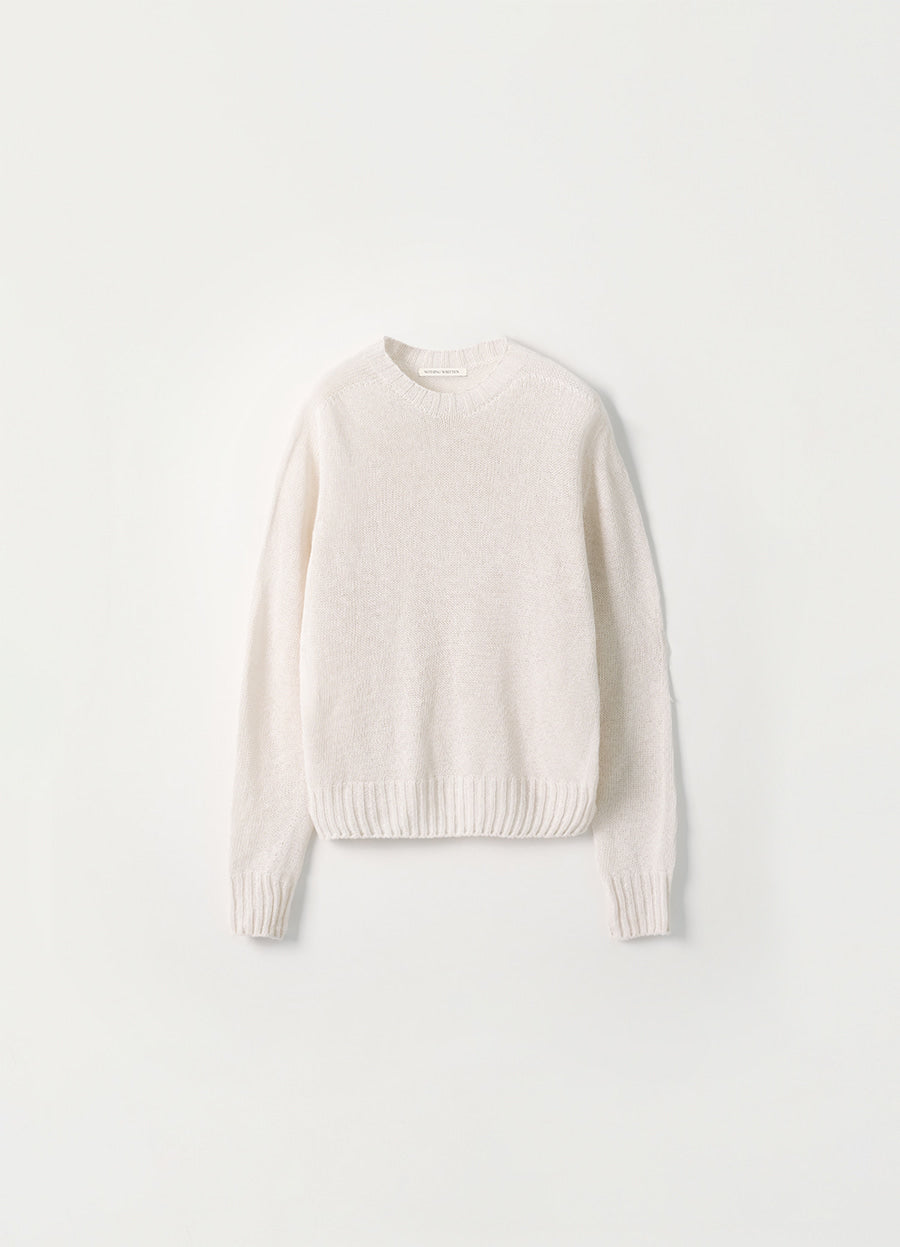 Nothing Written Light mesh pullover knit (White)