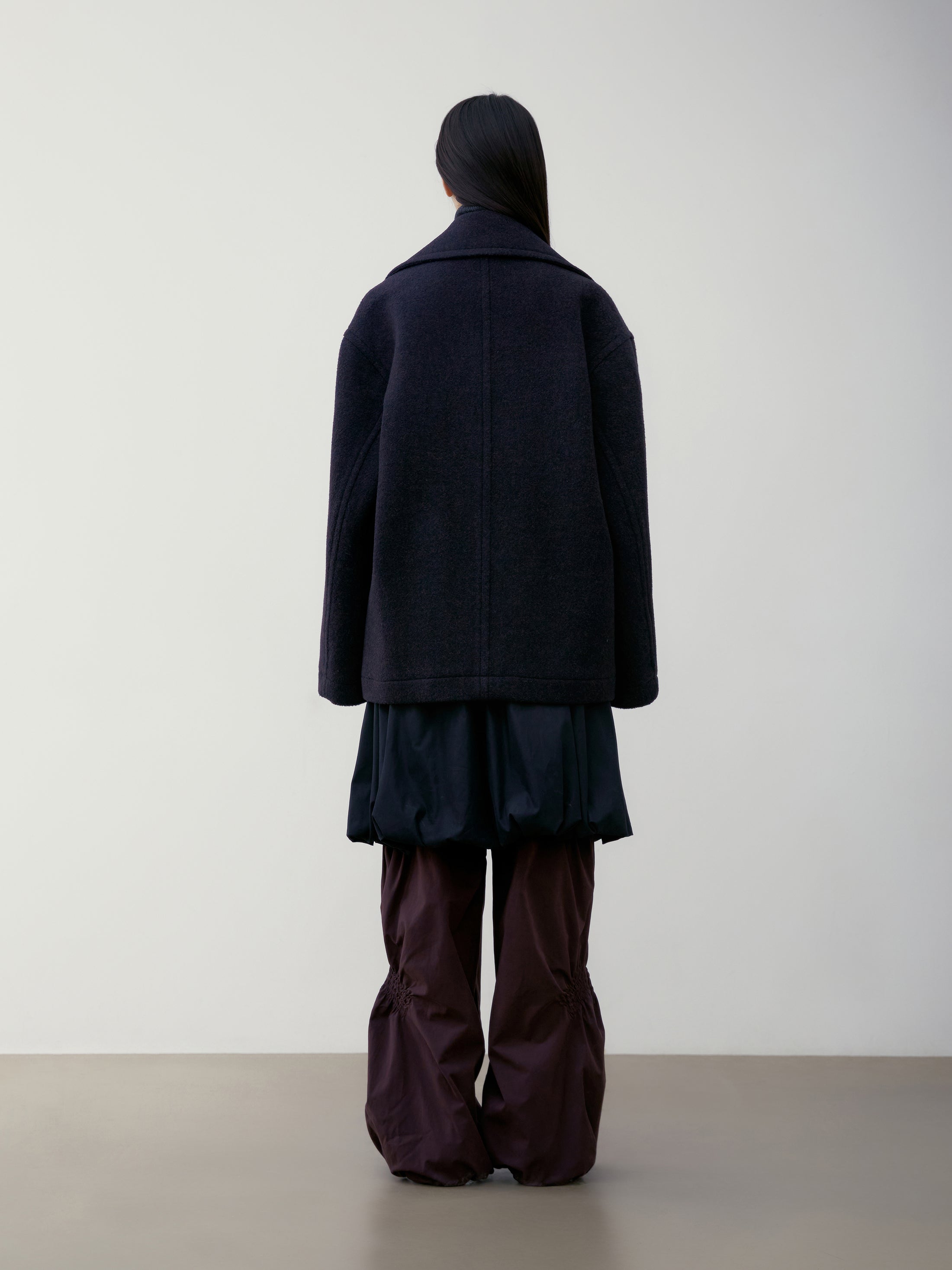 [low_classic] ALPACA WIDE COLLAR HALF COAT
PURPLE