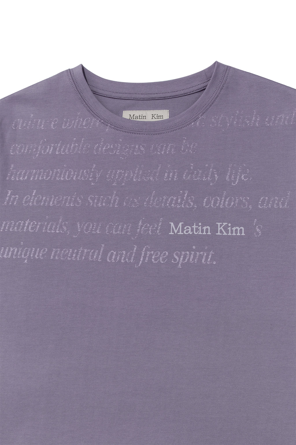 Matinkim Logo Point Lettering Graphic Top IN Purple