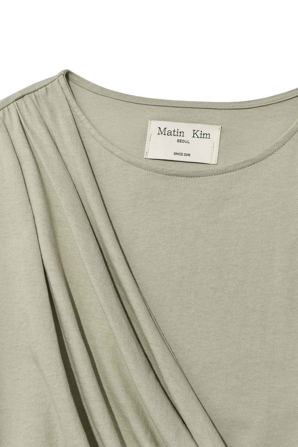 [matinkim] TIED DETAIL STRING TOP IN LIGHT KHAKI
