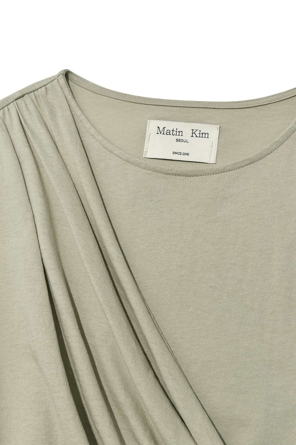 [matinkim] TIED DETAIL STRING TOP IN LIGHT KHAKI