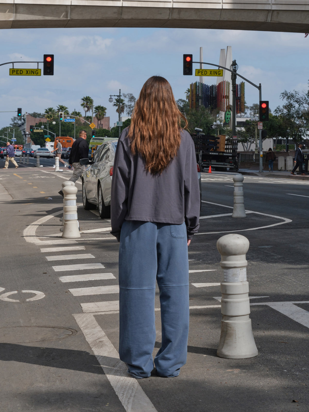 Low Classic Lc Washed Loose Fit Sweatpants Deep Blue