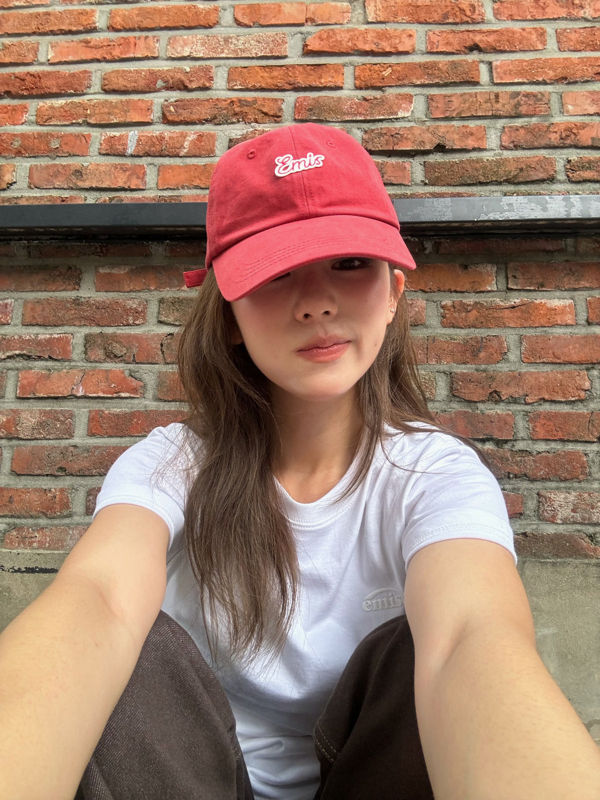 Emis Small Line Patch Ball Cap + Mono Logo Print T-Shirt