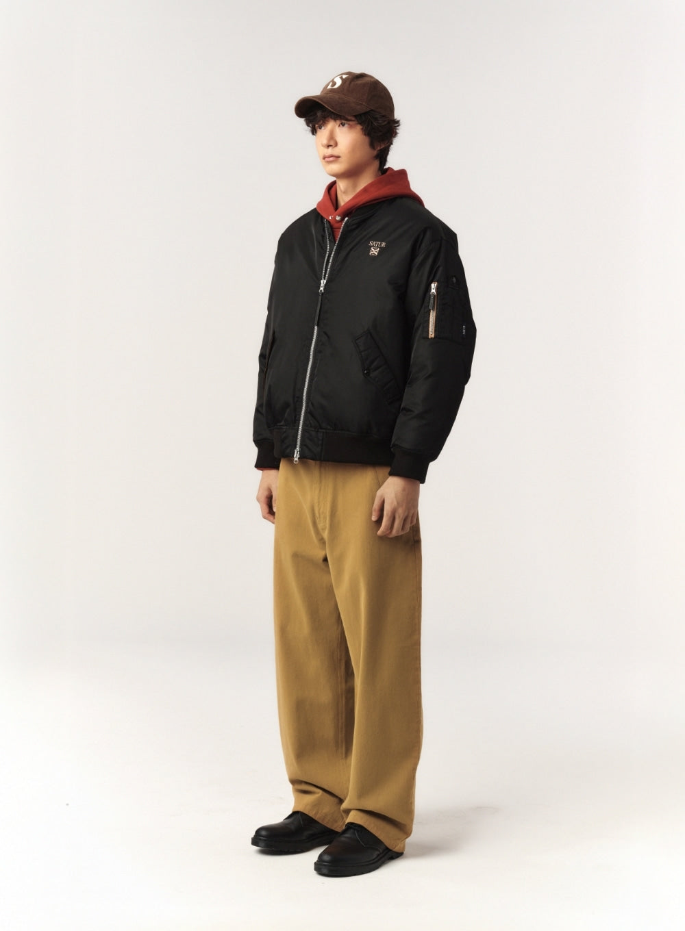 [satur] Teo Brushed Cotton Pants - Beige