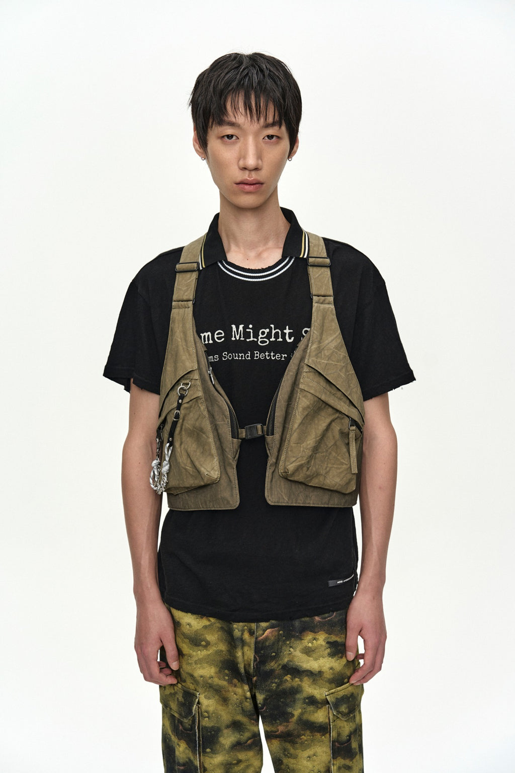 Andersson Bell Tie-Dyed Vest Backpack Khaki)