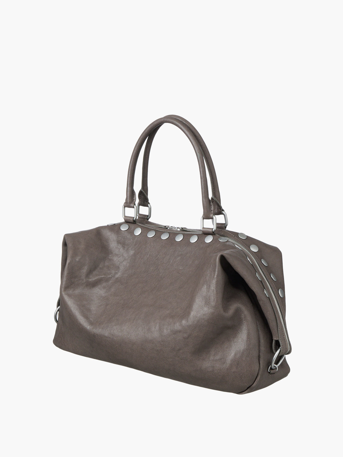 Margesherwood Dumpling Stud taupe washed nappa