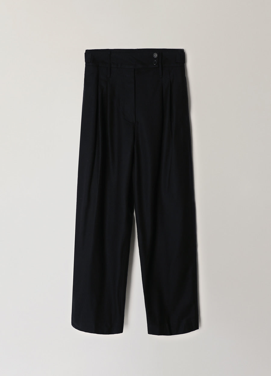 Nothing Written Two tuck wool pants (Navy)