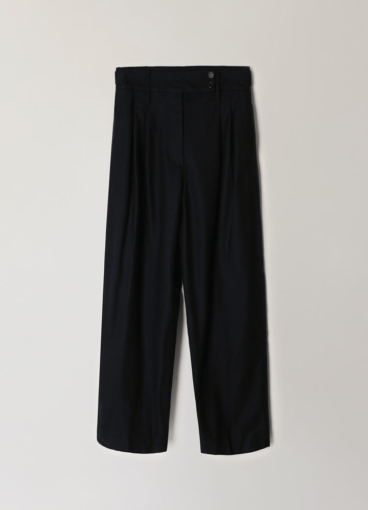 Nothing Written Two tuck wool pants (Navy)