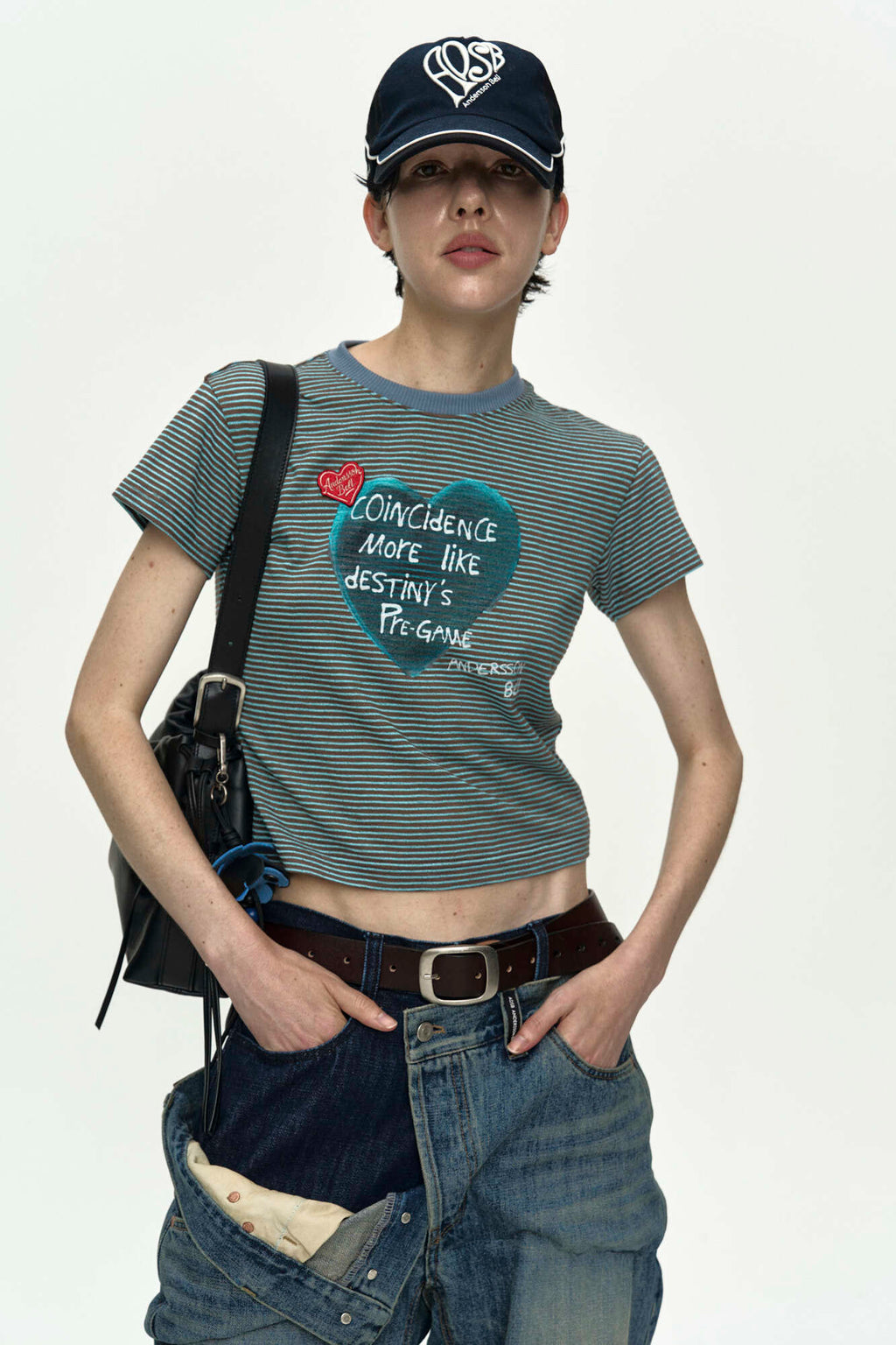Andersson Bell (Essential) Heart Message Stripe T-Shirt