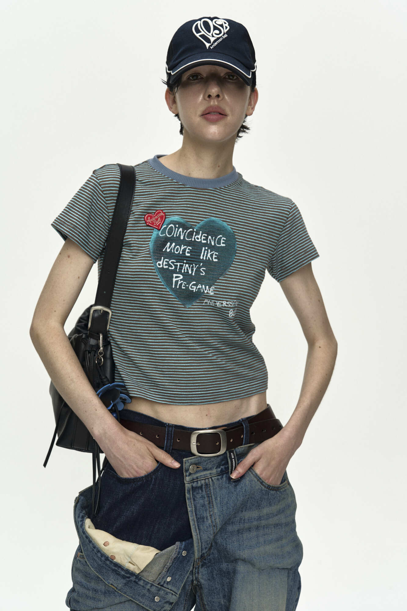 Andersson Bell (Essential) Heart Message Stripe T-Shirt