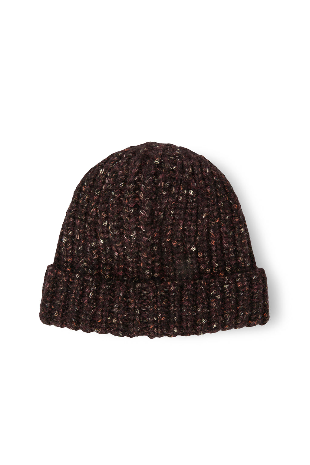 [matinkim] MATIN MIXED YARN BEANIE IN BURGUNDY