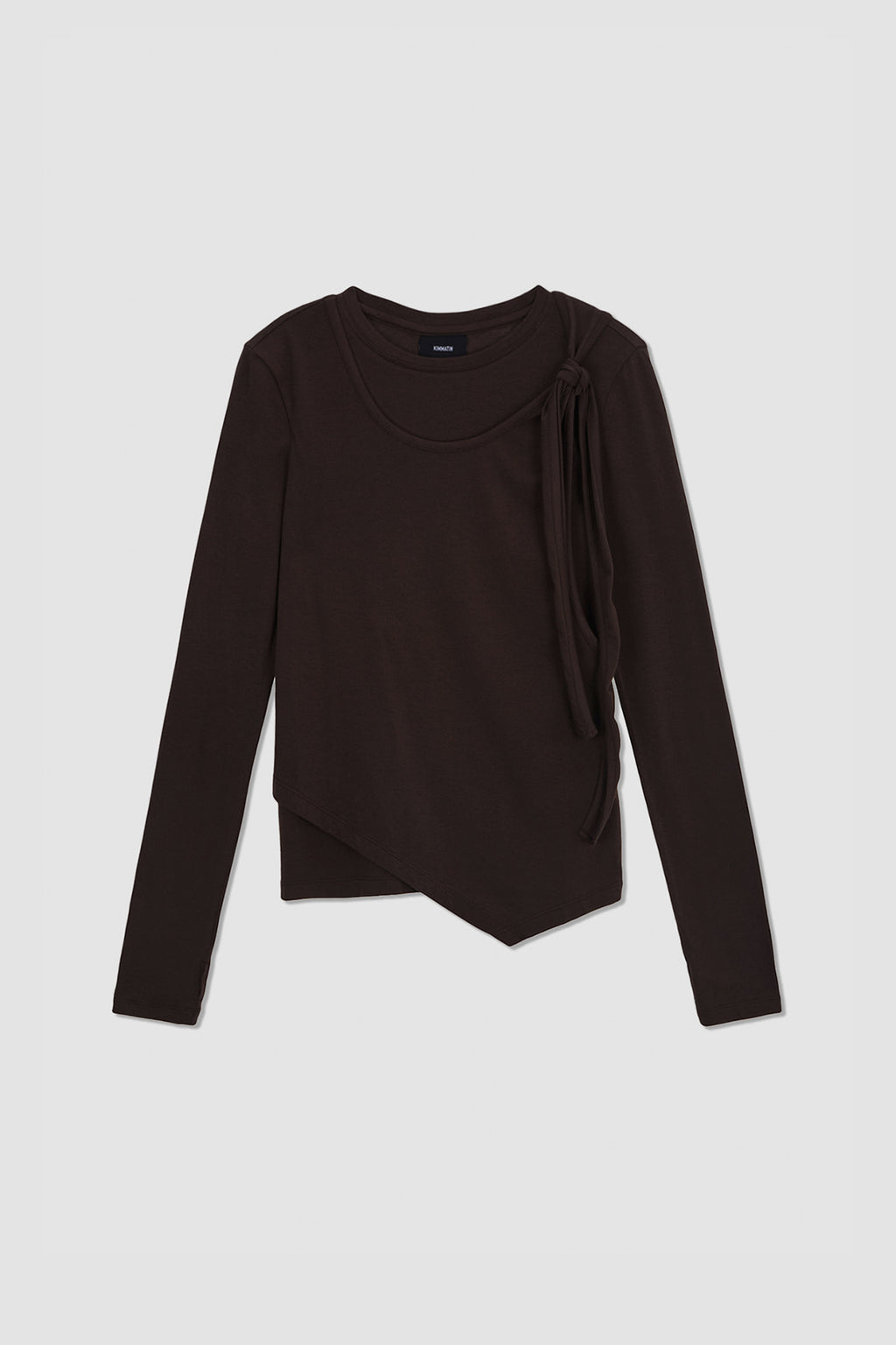 Matinkim Twist Strap Long Sleeve Top IN Brown