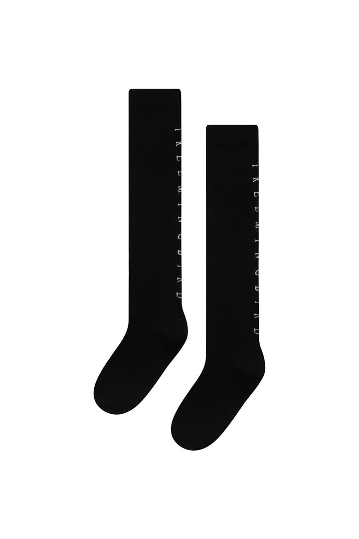 Treemingbird Logo Knee Socks Black