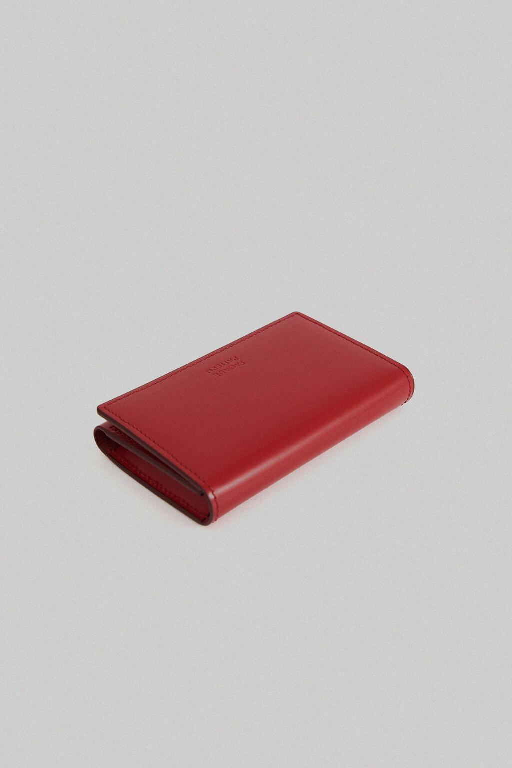 Facade Pattern Classic Card Wallet red