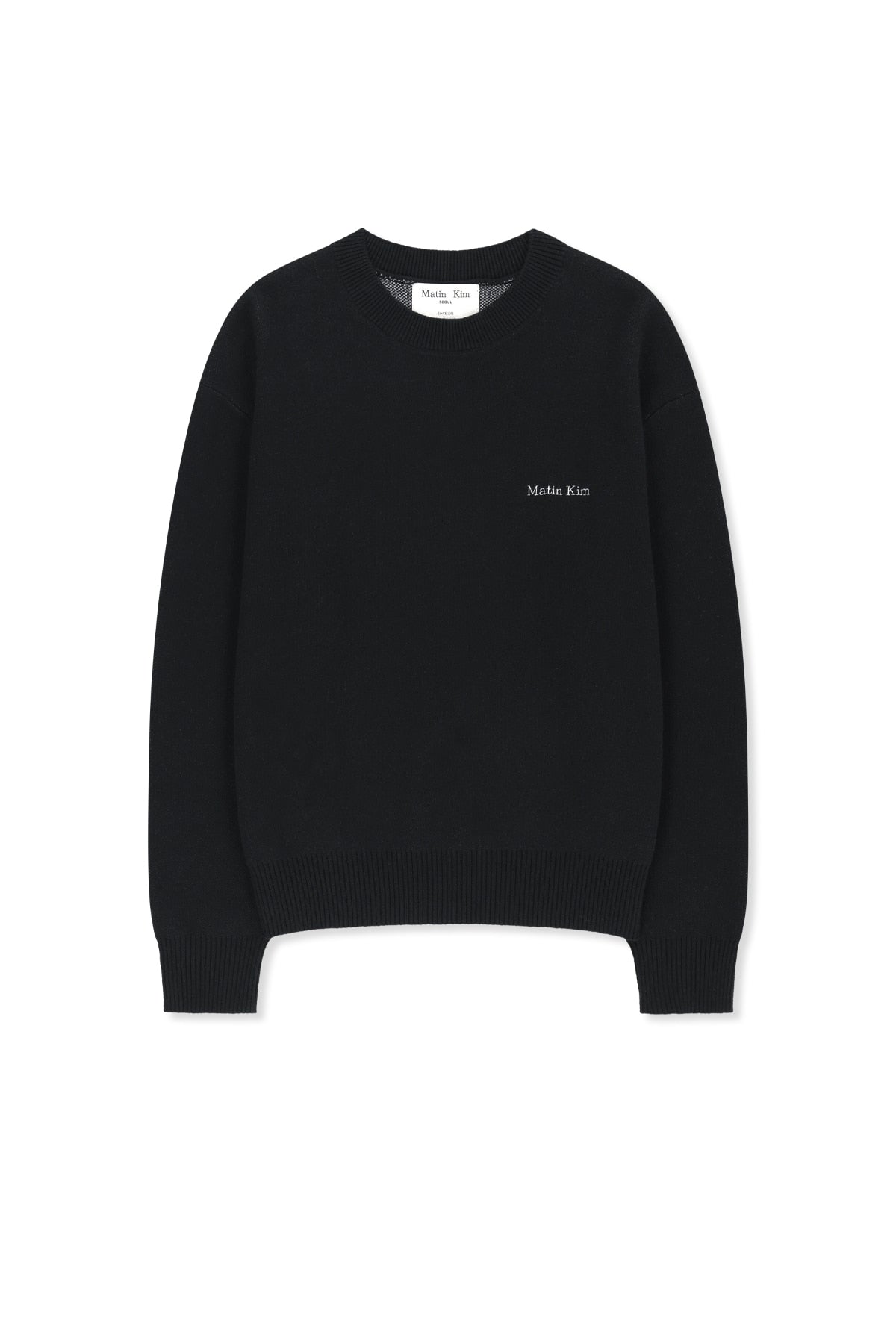 Matinkim Calligraphy Back Logo Knit Pullover IN Black