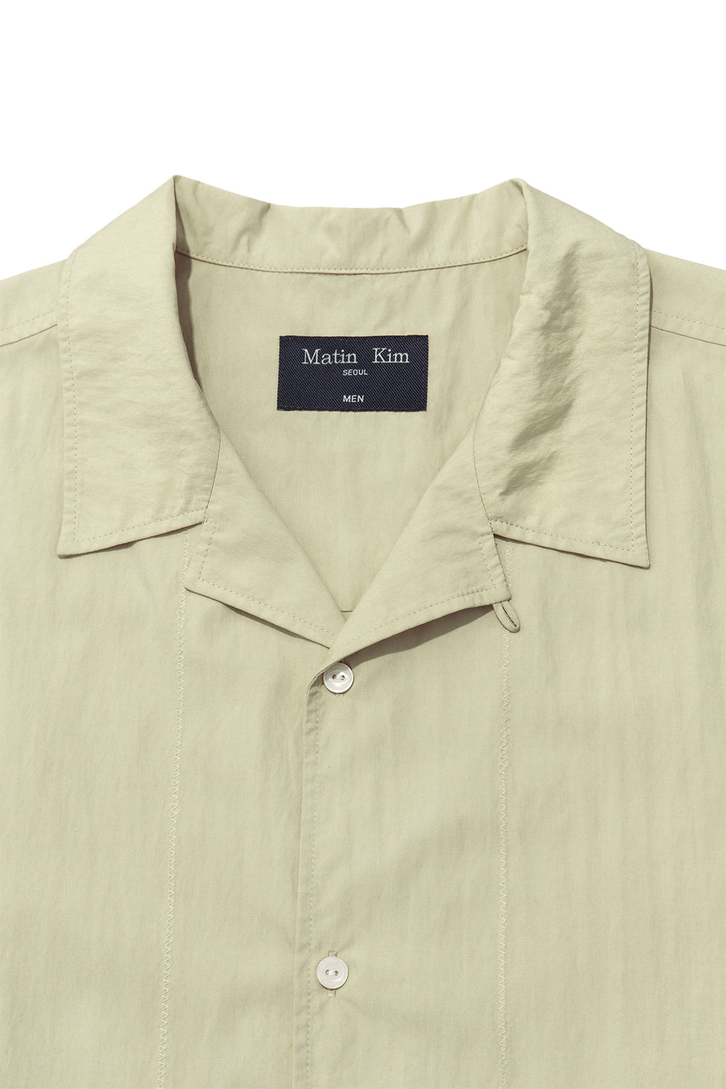 [matinkim] ZIGZAG STITCH POINT SHIRT FOR MEN IN LIGHT GREEN