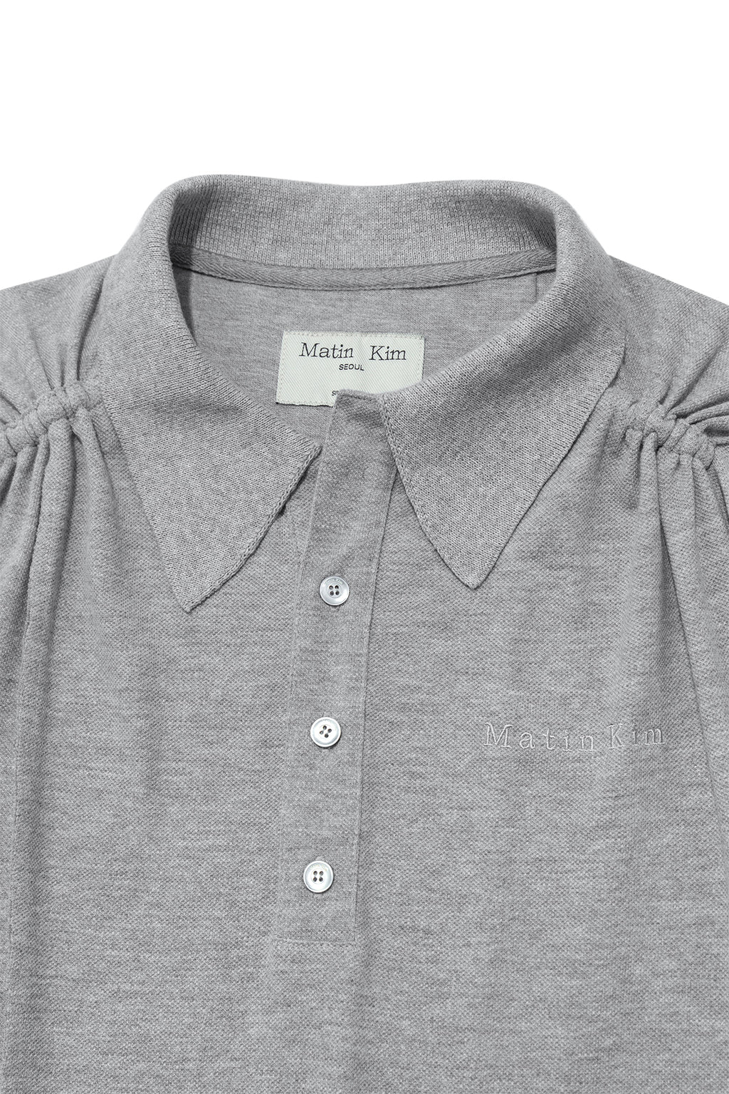 Matinkim Two Way String Point Pique Top IN Grey
