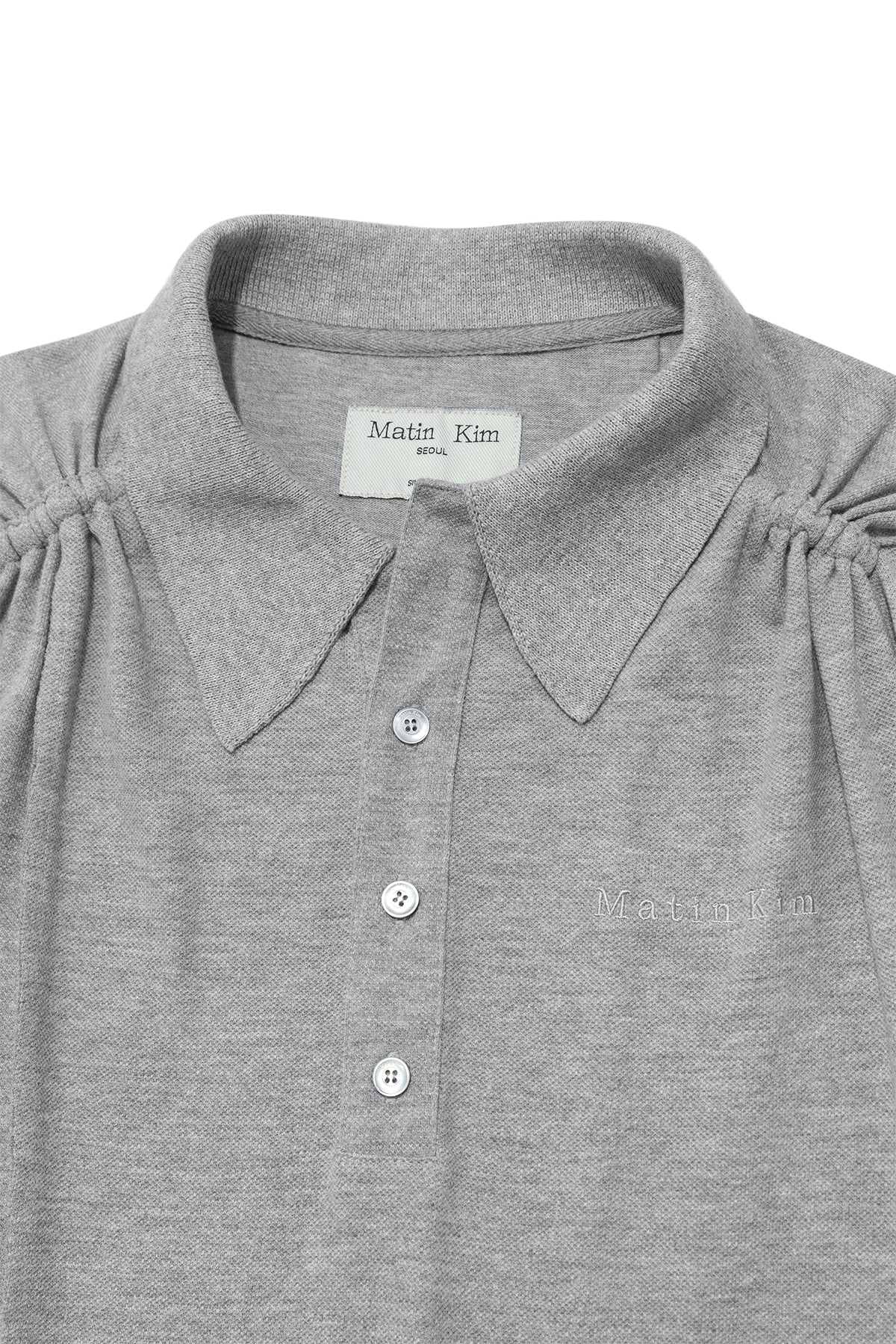 Matinkim Two Way String Point Pique Top IN Grey