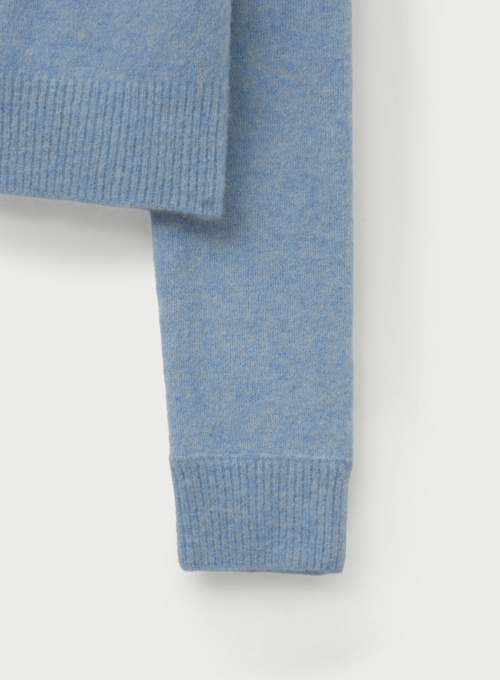[satur] (W) Loren Wool Blend Crew Neck Knit Cardigan - Sky Blue
