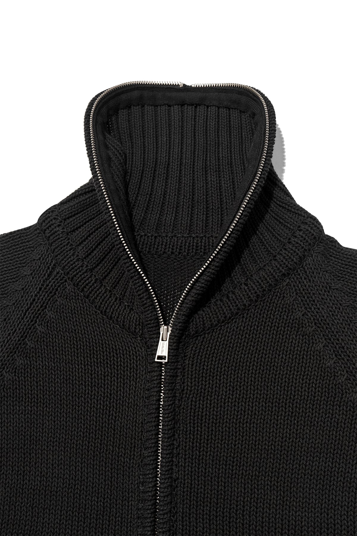 Matinkim Applique Logo Patch Knit Zip UP For Women IN Black