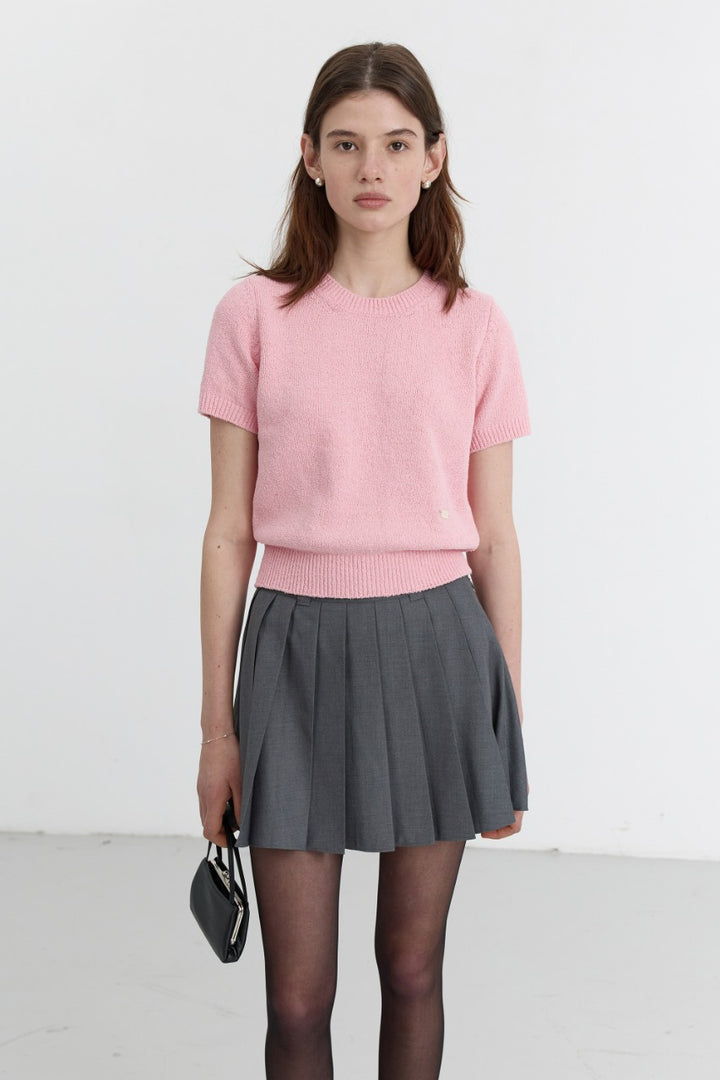 Dunst Summer Crewneck Knit Soft Pink