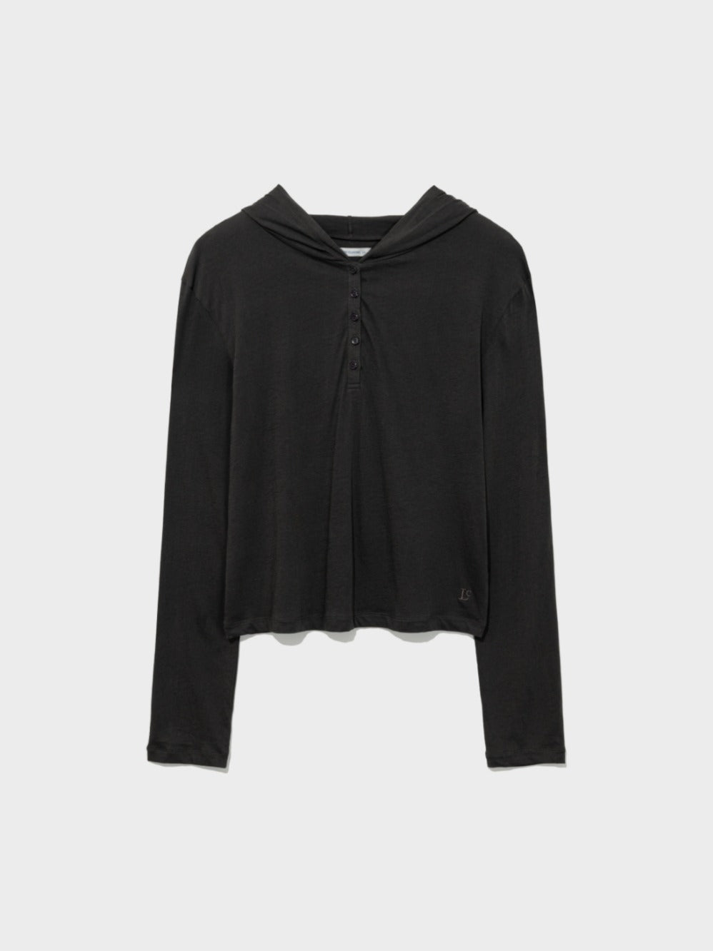 Low Classic Sheer Hooded Tee Charcoal