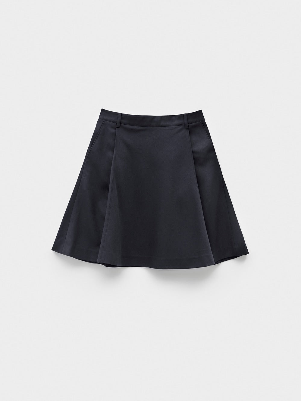Low Classic Flared Midi Skirt Navy