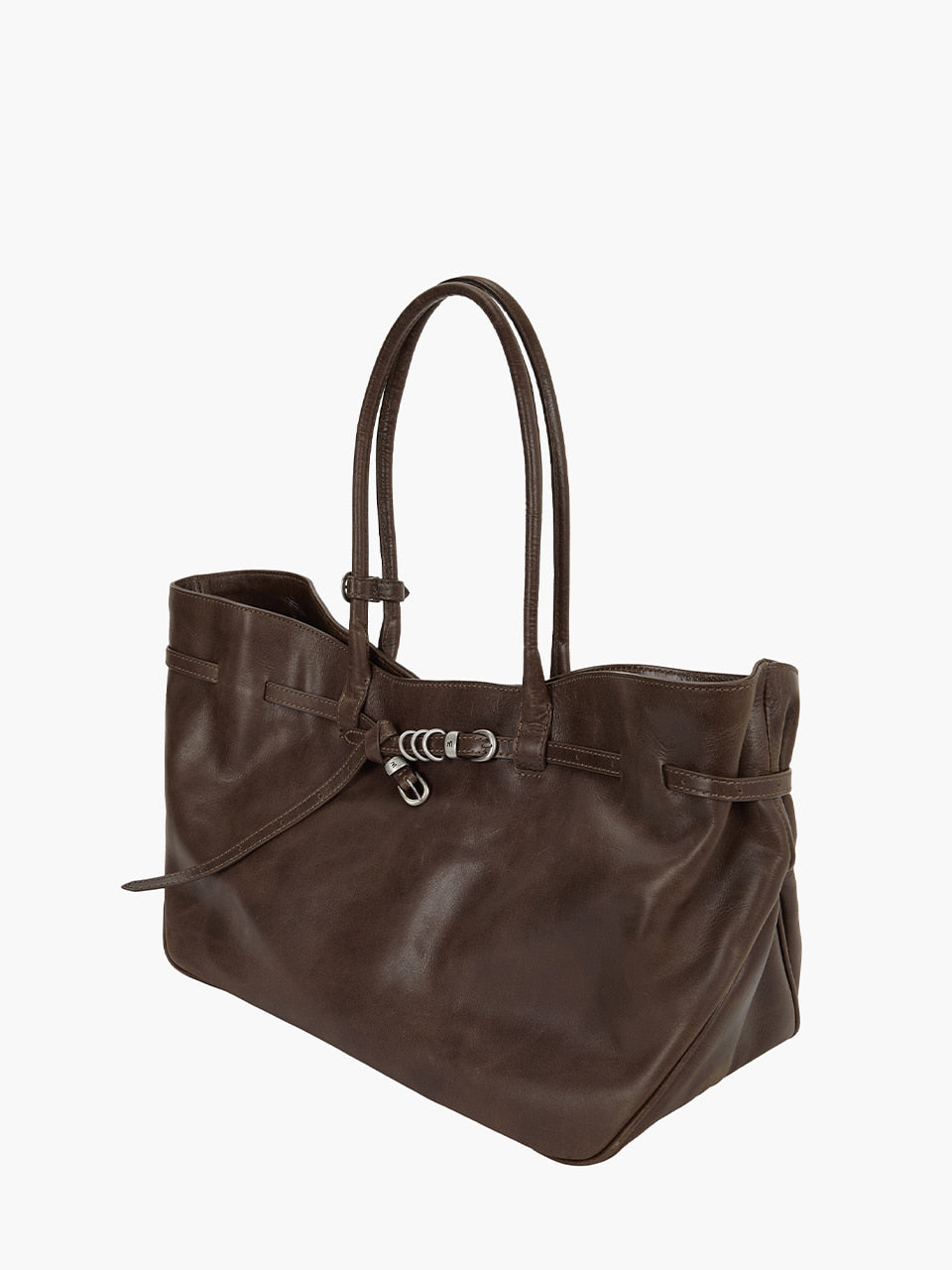 Margesherwood Grandma Used Bag Large washed brown pull-up