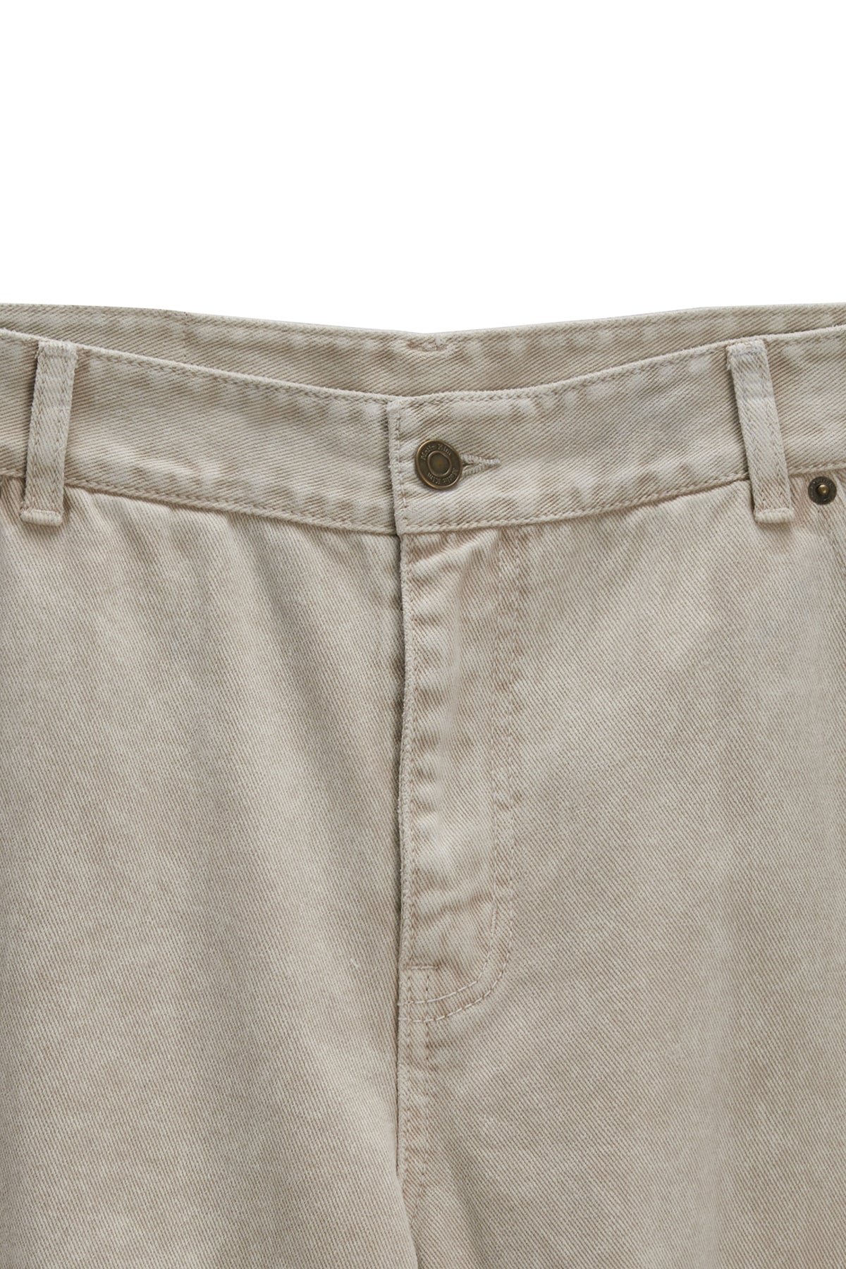 [matinkim] SIDE POINT COLOR DENIM PANTS FOR MEN IN BEIGE