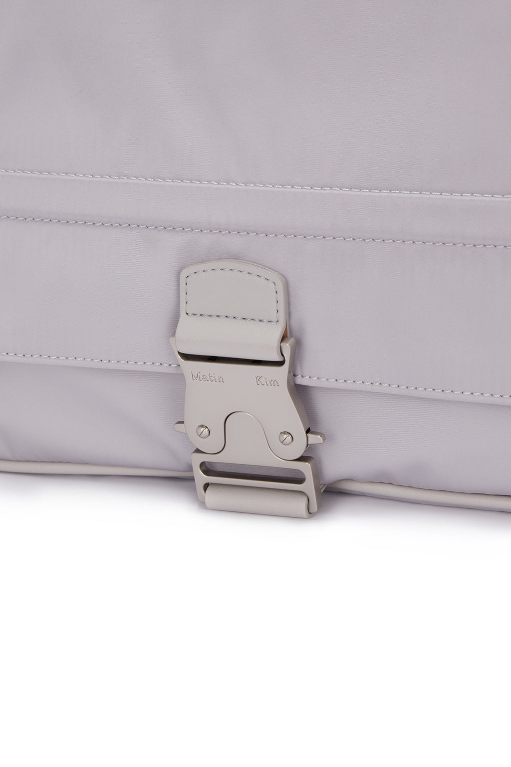 [matinkim] BUCKLE BAG IN LIGHT GREY