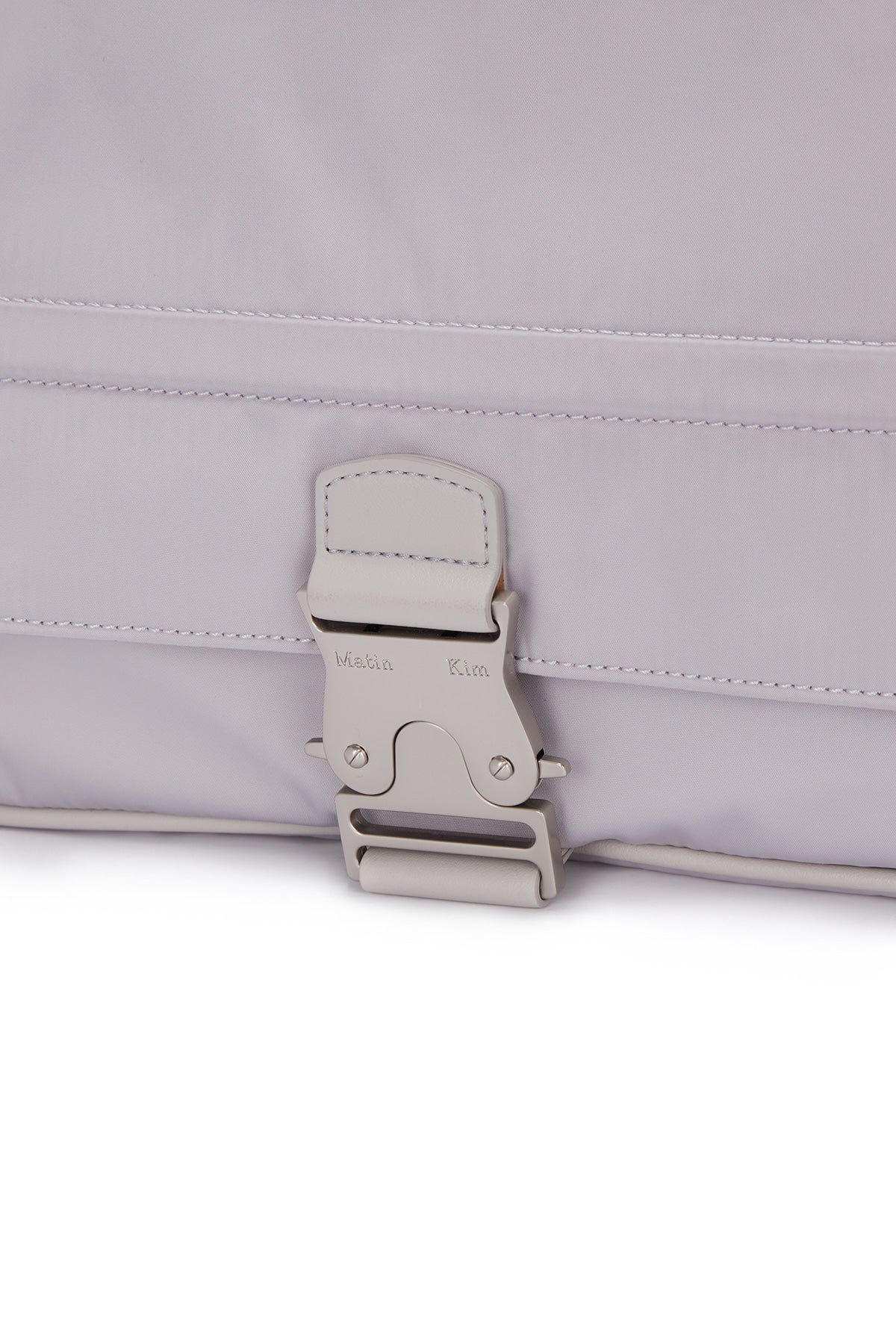 [matinkim] BUCKLE BAG IN LIGHT GREY