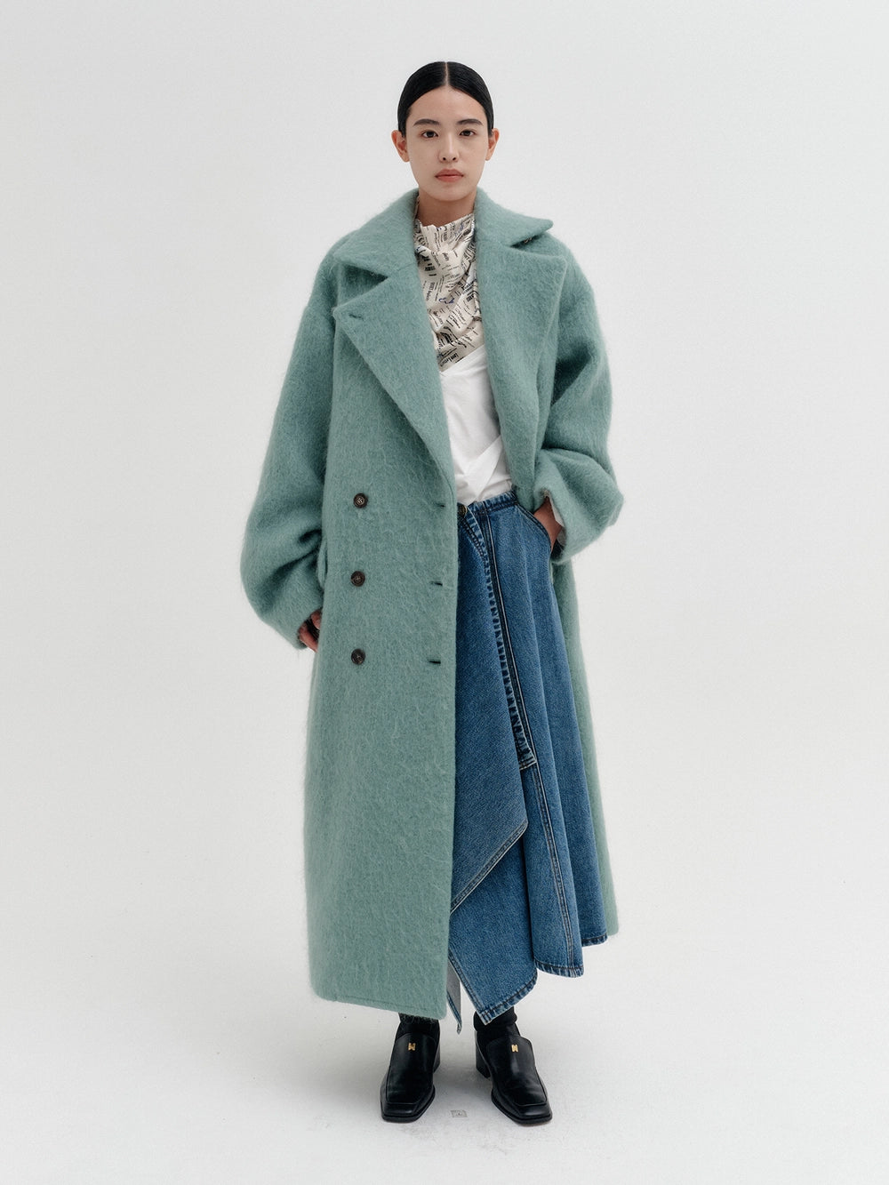 EENK Volume Silhouette Double Coat - Mint