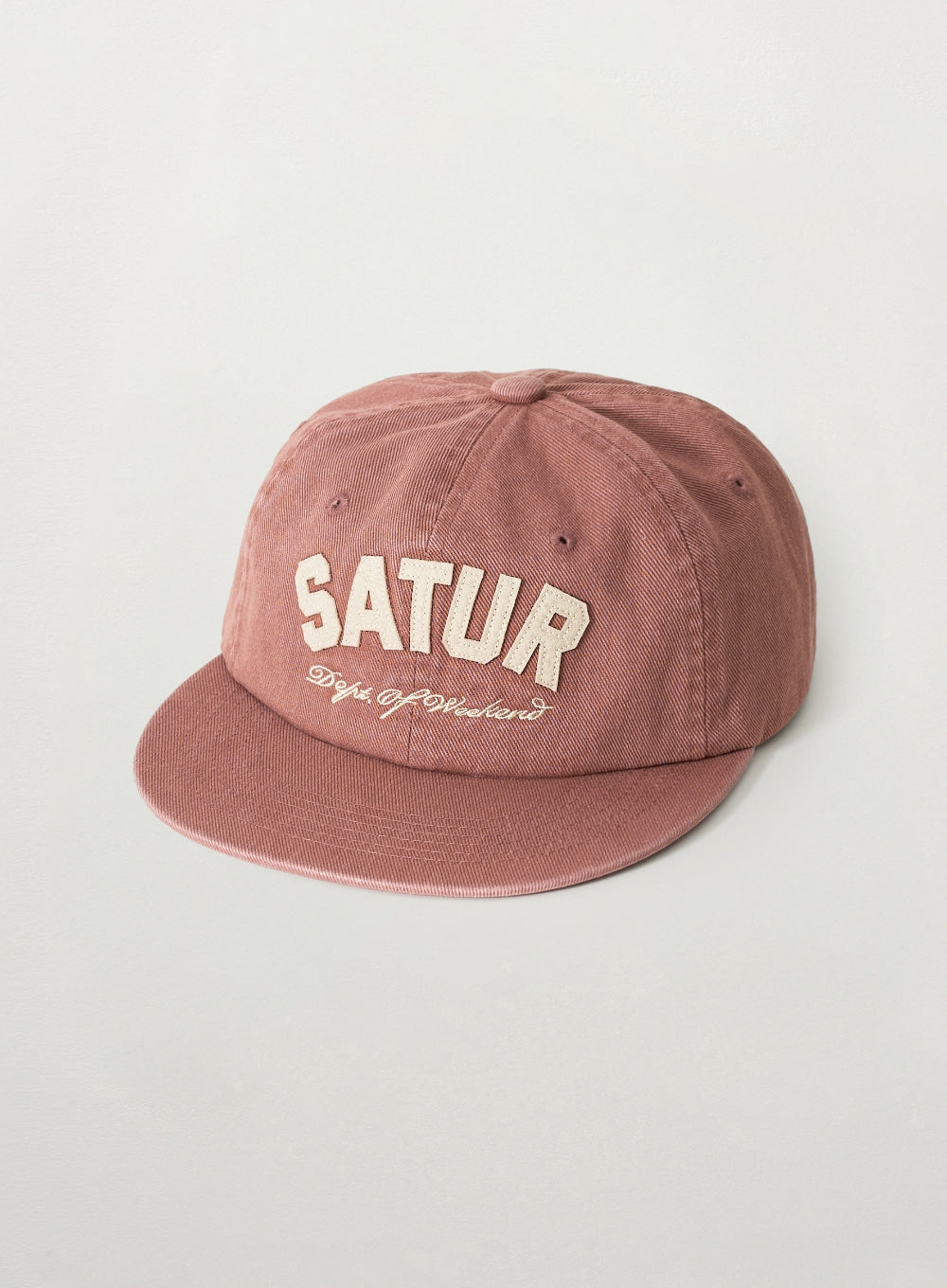 Satur Arch Logo Applique Ball Cap - Brick