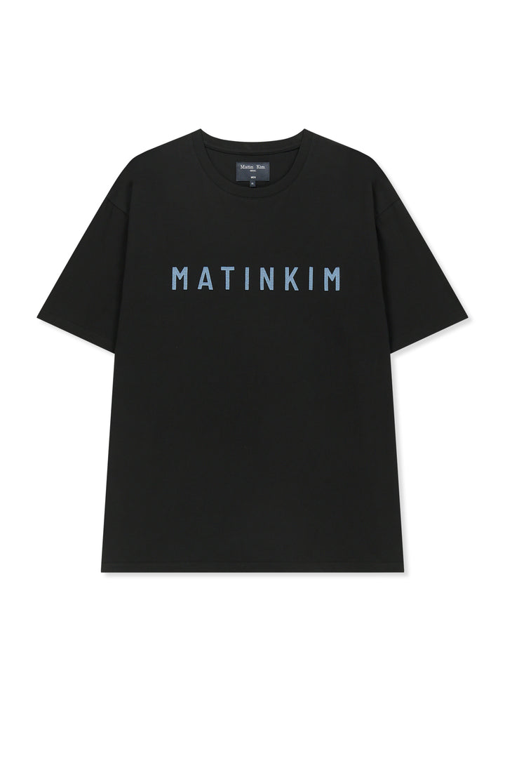 Matinkim Applique Felt Logo Top For Men IN Strong Black