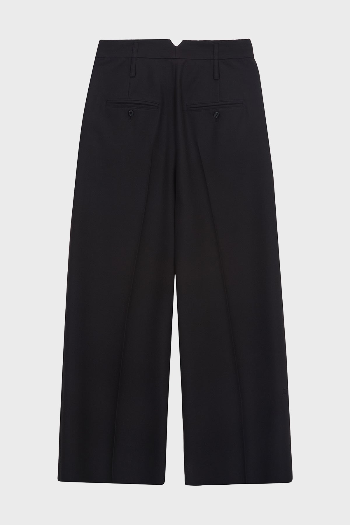 Matinkim Destressed Waist Pintuck Wide Pants IN Black