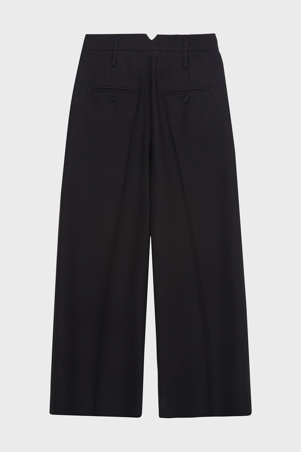 Matinkim Destressed Waist Pintuck Wide Pants IN Black