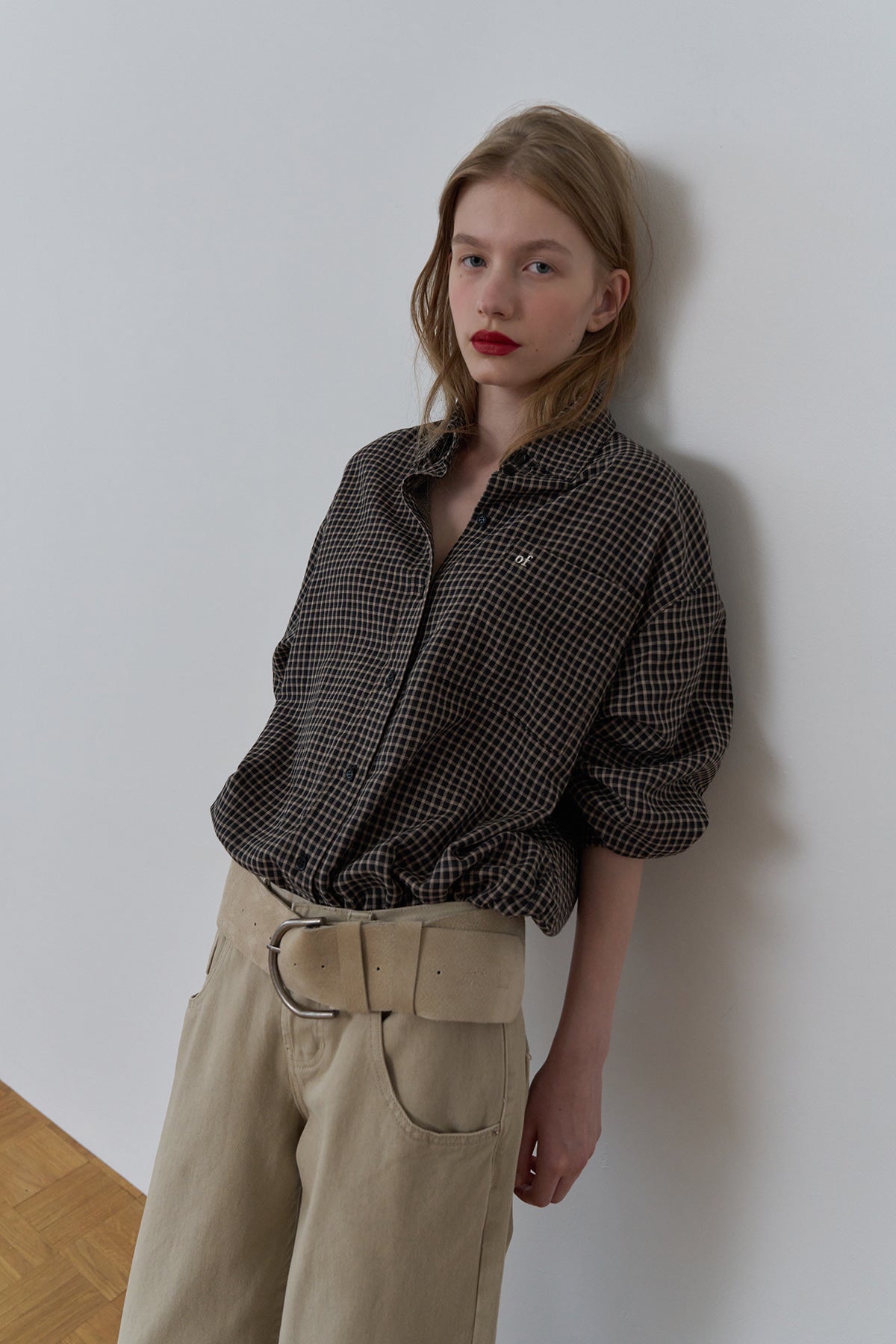 Overdueflair Oversized Vintage Check Shirt Mono