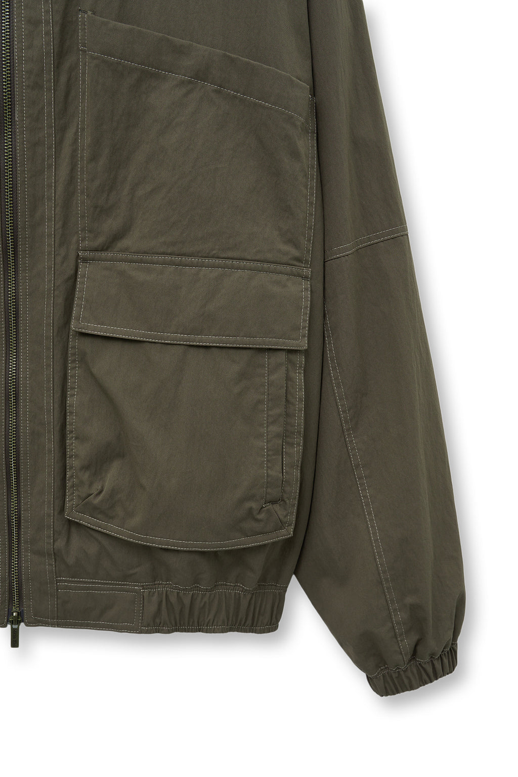 [matinkim] Utility Bomber Jumper For Men IN Khaki Brown