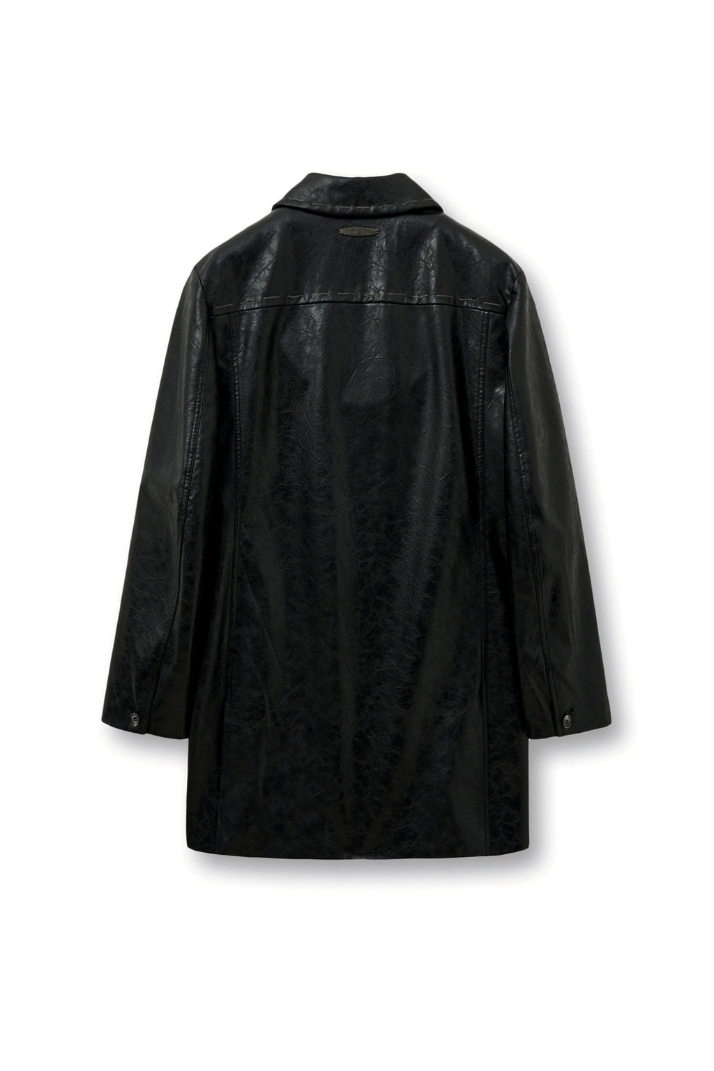 Matinkim Faux Leather Half Double Jacket IN Black