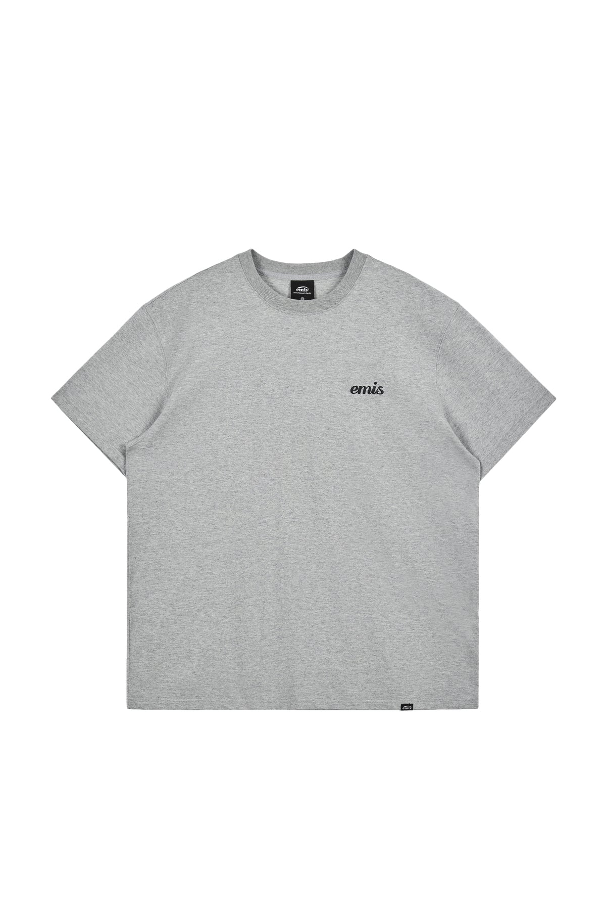 EMIS (Unisex) Oversized Embossing Logo T-Shirts-Gray