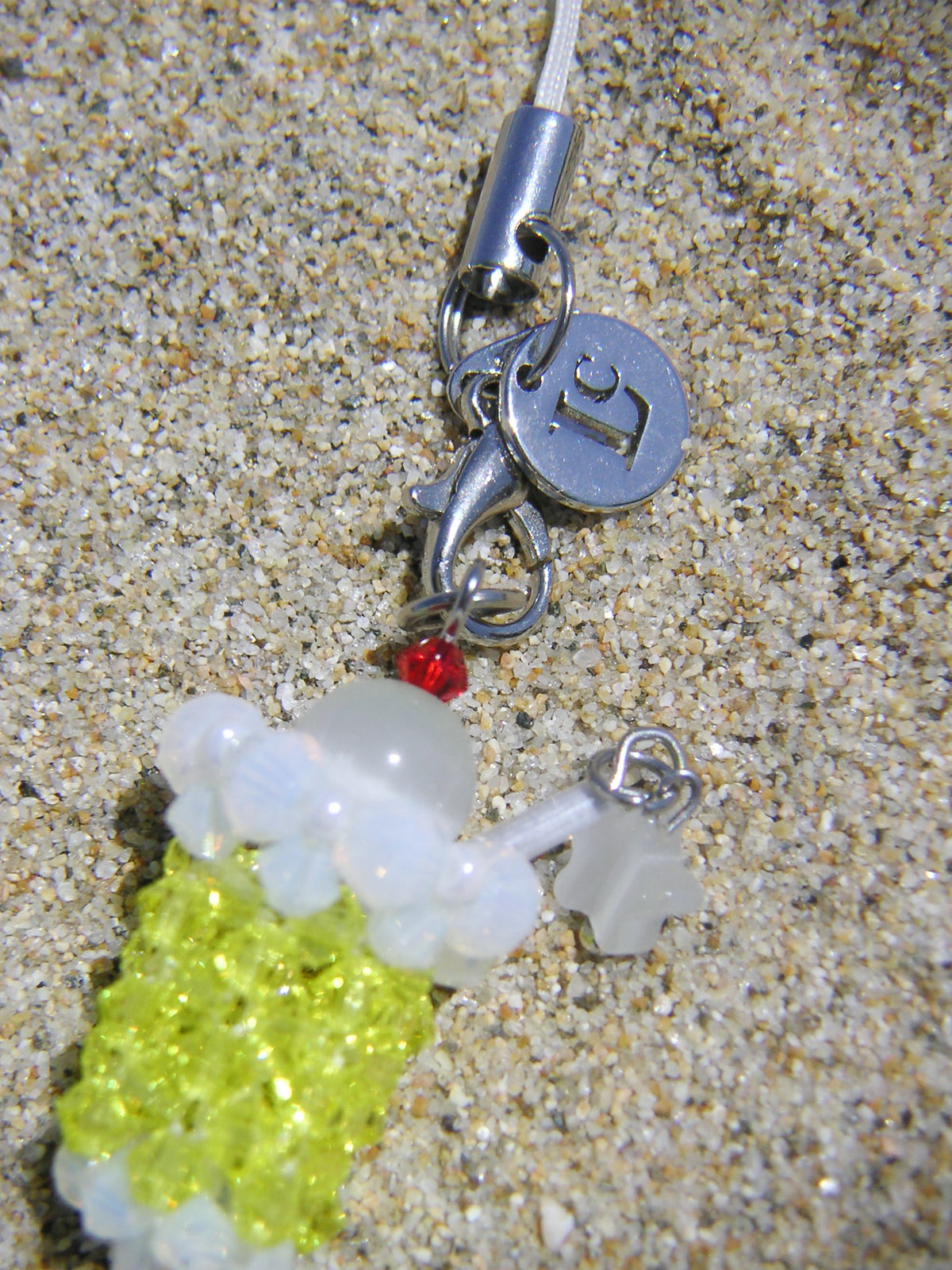 Low Classic Parfait Beads Key Ring Yellow